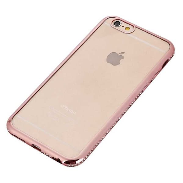iPhone SE (2020 & 2022) Stødabsorberende gummicover med Strass