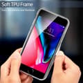Miniatyrbild 5 av 6: iPhone SE (2020 & 2022) Stötdämpande Skal 9H Härdat Glas Baksida Glassback