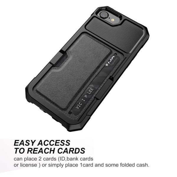 iPhone SE (2020 & 2022) Stødsikkert cover med kortrum Solid V2