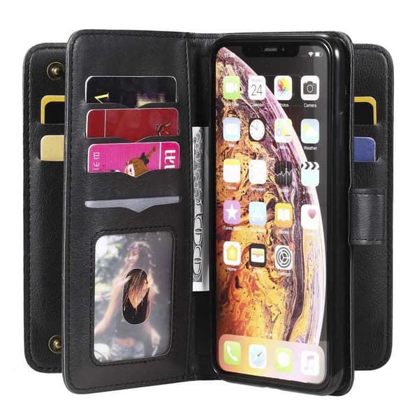 iPhone XS Max Praktisk tegnebogscover med 11-bakker Array V2