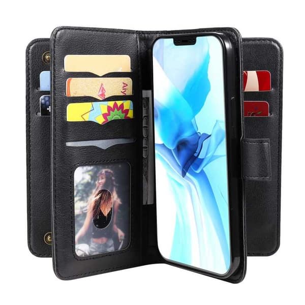 iPhone 12 Pro Praktisk Plånboksfodral med 11-Fack Array V2