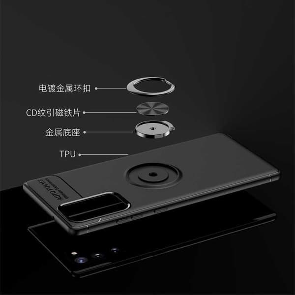 Samsung Note 20 Praktisk stødsikkert cover med ringholder V3