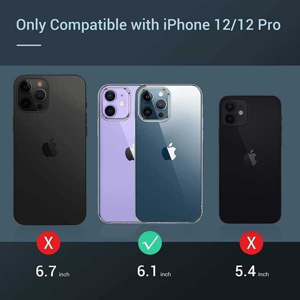 iPhone 12 Stöttåligt Genomskinligt Skal Simple