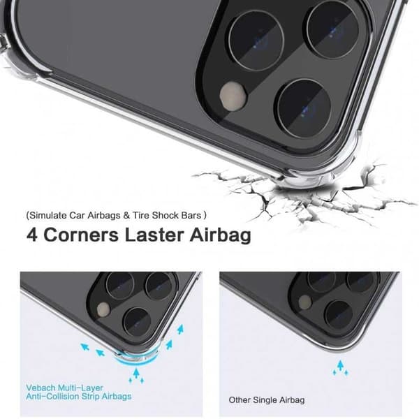iPhone 12 Pro Stöttåligt Skal med Förstärkta Hörn