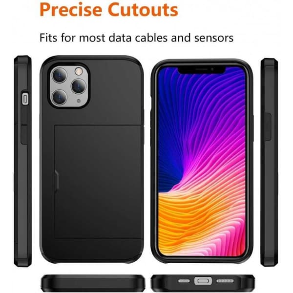 iPhone 12 Pro Max Stöttåligt Skal med Kortfack