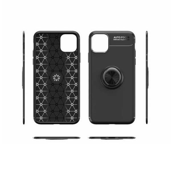 iPhone 12 Pro Max Praktisk stødsikkert cover med ringholder V3
