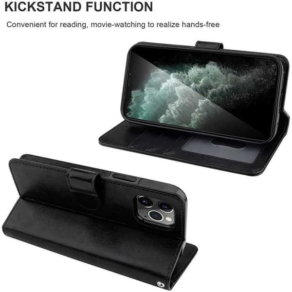 iPhone 12 Pung Etui PU Læder 4 RUMM