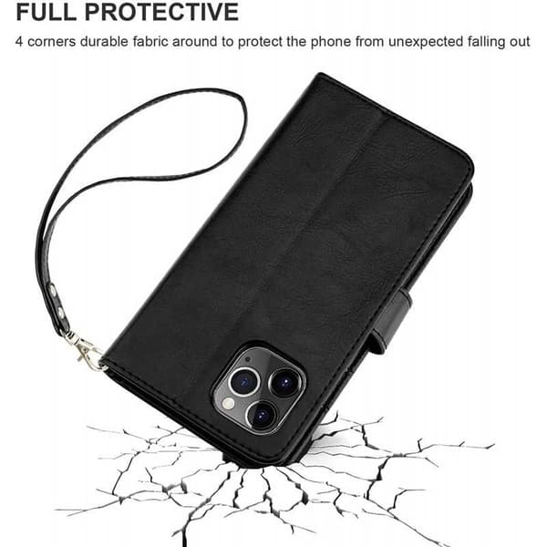 iPhone 12 Pung Etui PU Læder 4 RUMM