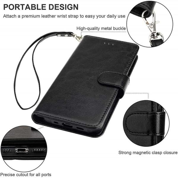iPhone 12 Pung Etui PU Læder 4 RUMM