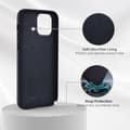 Miniatyrbillede 5 af 6: iPhone 12 Pro Max gummibelagt mat sort silikonecover