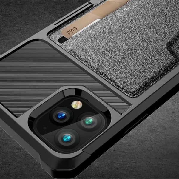 iPhone 12 Pro Max Stöttåligt Skal med Kortfack Solid V2