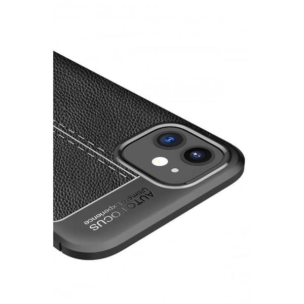 iPhone 12 Stöttåligt & Stötdämpande Skal LeatherBack