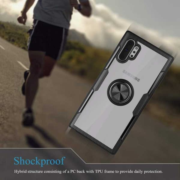 Samsung Note 10 Praktisk stødsikkert cover med ringholder V4