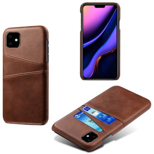 Retro cover med slots Apple iPhone 12 (6.1") : farve - brun