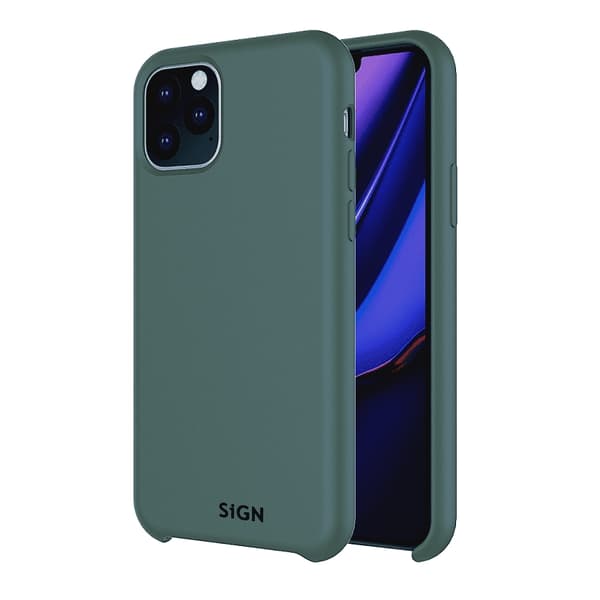 SiGN Liquid Silicone skal till iPhone 12 - Grön