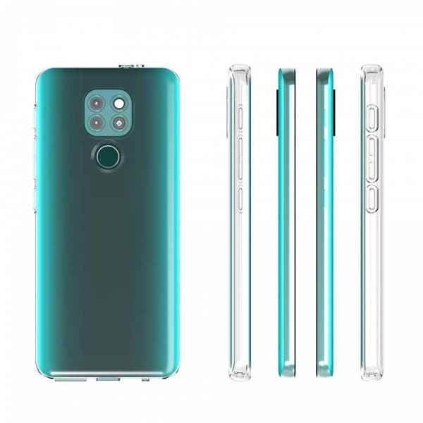 Motorola Moto G9 Play Stöttåligt Genomskinligt Skal Simple
