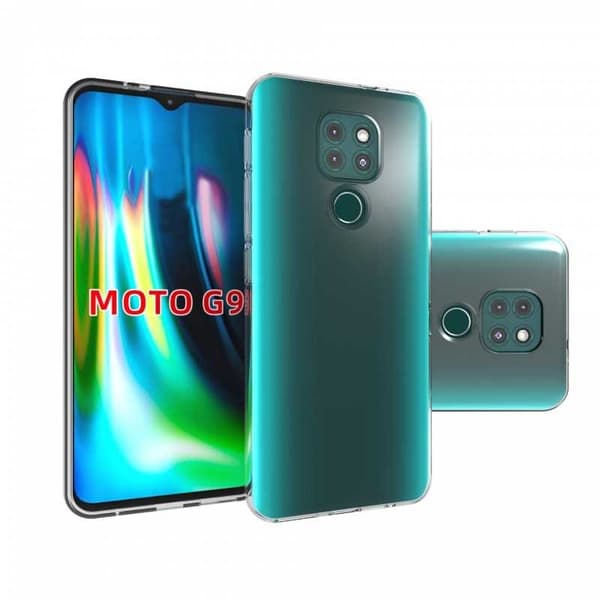 Motorola Moto G9 Play Stöttåligt Genomskinligt Skal Simple