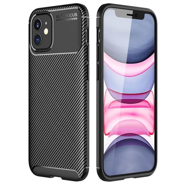 Carbon silikon deksel Apple iPhone 12 Mini (5.4") : Farge - Svart