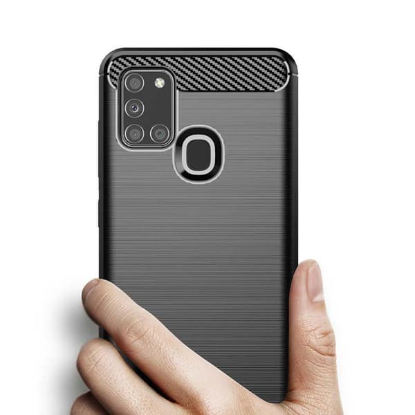Stöttåligt Armor Carbon TPU-skal Samsung A21s