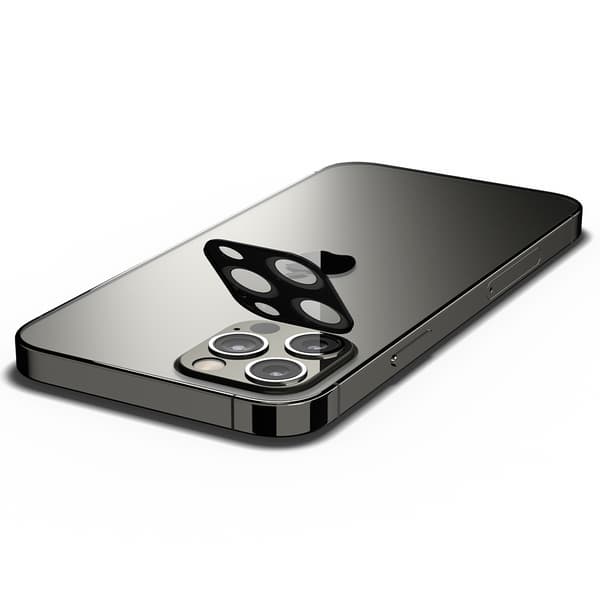 Spigen iPhone 12 Pro Kamerabeskytter Glas.tR Optik 2-pak Sort