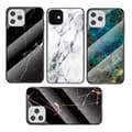 Miniatyrbild 1 av 11: iPhone 12 Pro Max Marmorskal 9H Härdat Glas Baksida Glassback V2