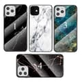 Miniatyrbild 2 av 11: iPhone 12 Pro Max Marmorskal 9H Härdat Glas Baksida Glassback V2