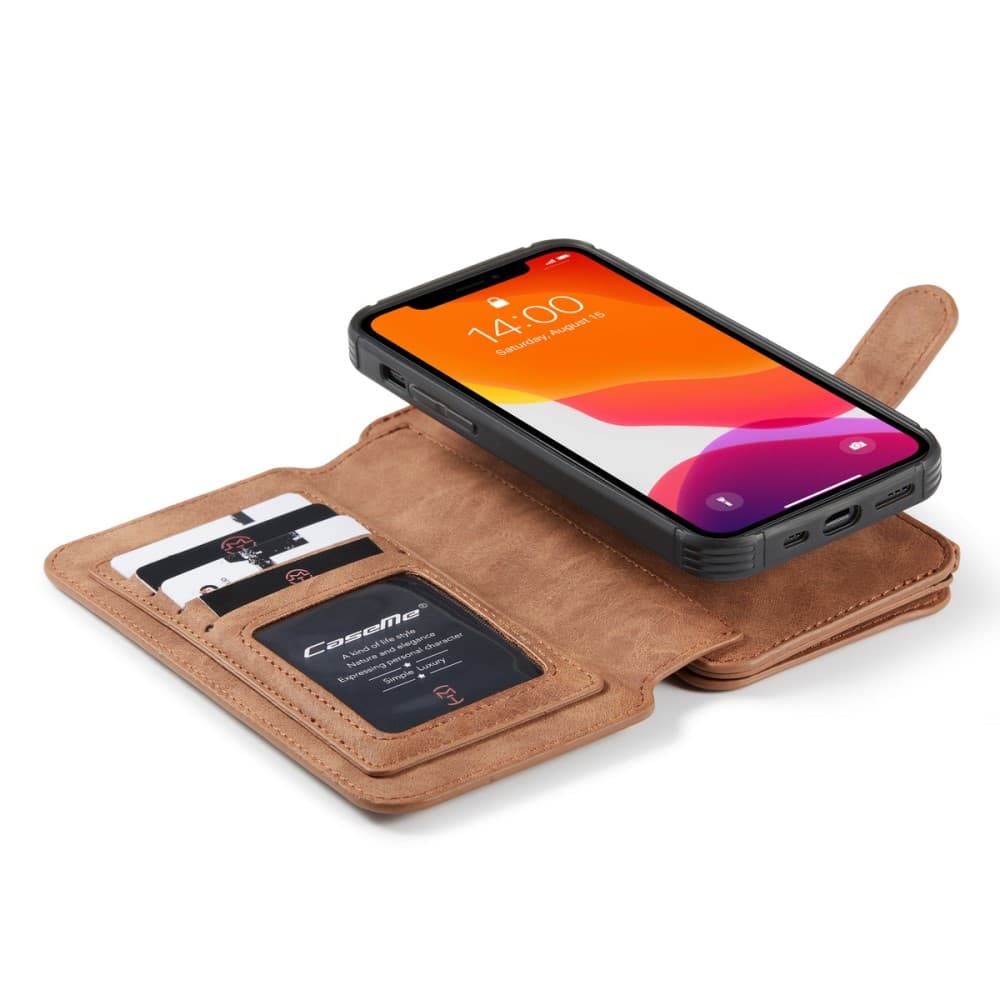 iPhone 12/iPhone 12 Pro Fodral 007 Series Löstagbart Skal Brun