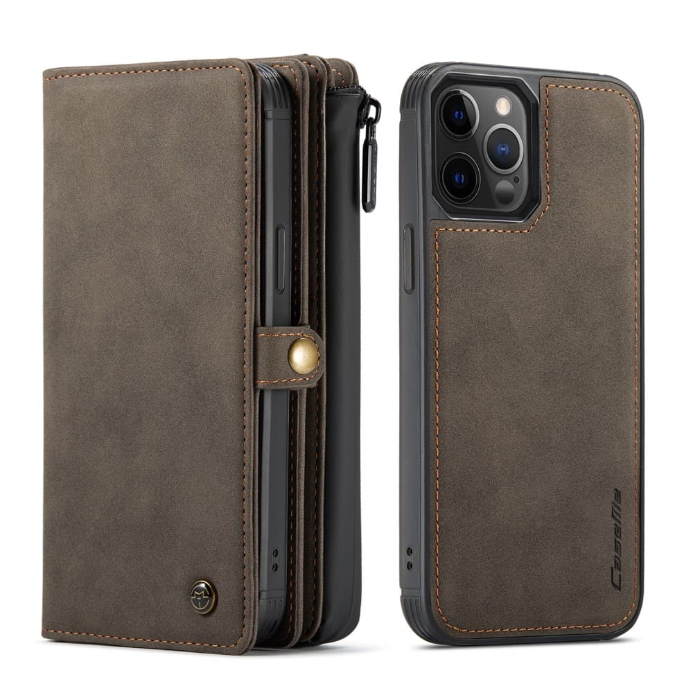 iPhone 12 Pro Max Fodral 018 Series Löstagbart Skal Brun