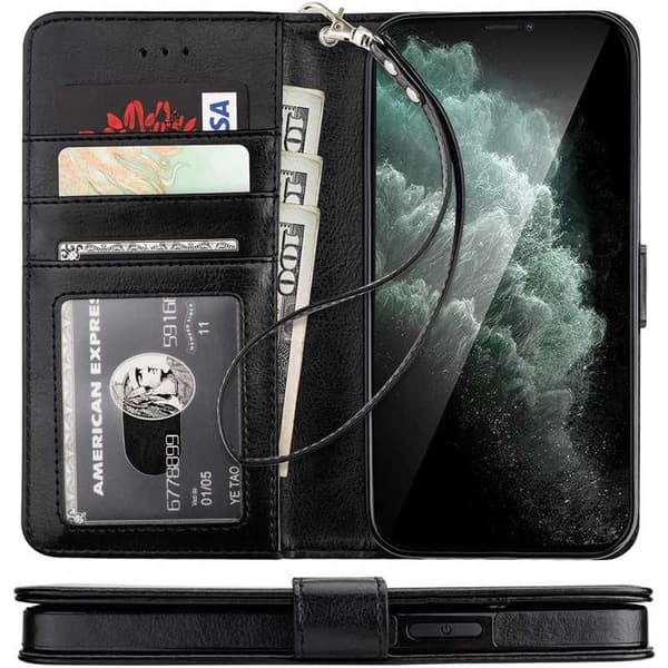 iPhone 12 Mini Plånboksfodral PU-Läder 4-FACK