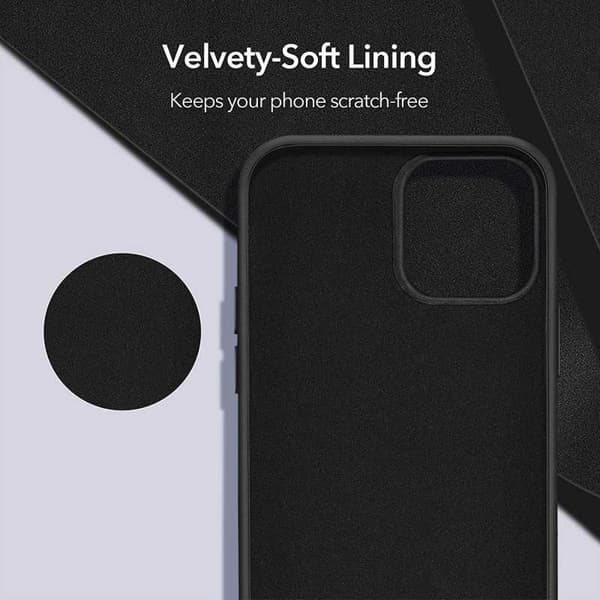 iPhone 12 Mini Gummibelagd Mattsvart Silikon Skal