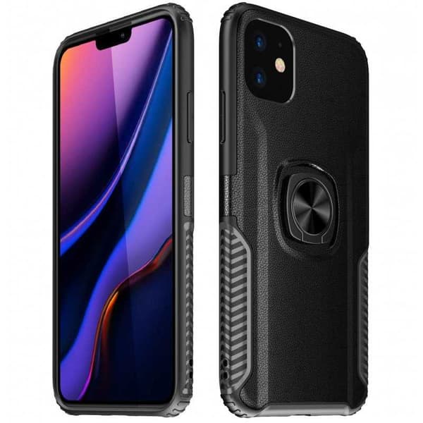 iPhone 12 Mini Praktisk stødsikkert cover med ringholder V5