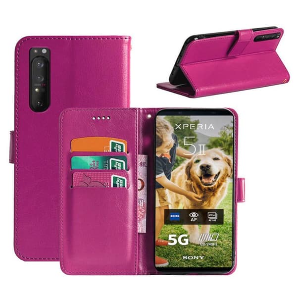 Wallet Cover 3-kort Sony Xperia 5 II : farve - lyserød