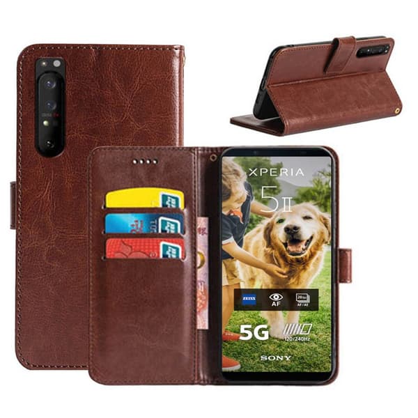 Wallet Cover 3-kort Sony Xperia 5 II : farve - brun