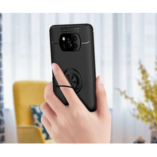 Xiaomi Poco X3 NFC praktisk stødsikkert cover med ringholder V3