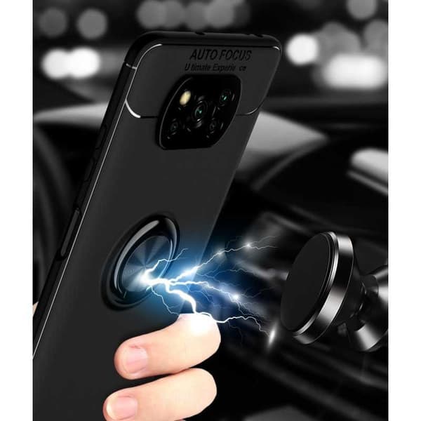 Xiaomi Poco X3 NFC praktisk stødsikkert cover med ringholder V3