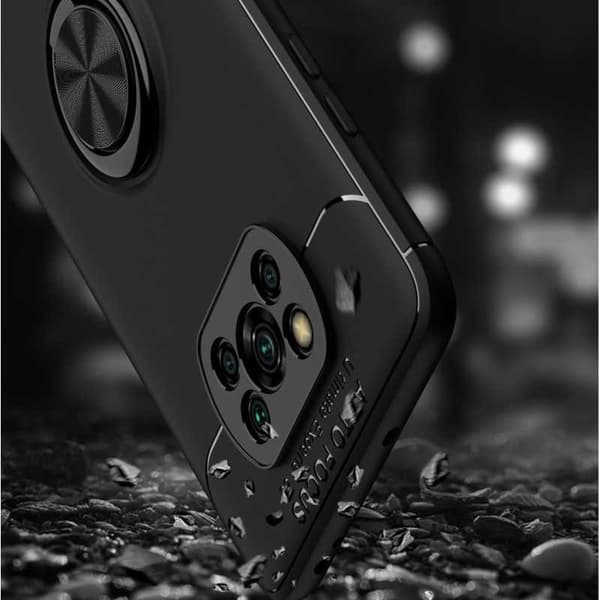 Xiaomi Poco X3 NFC praktisk stødsikkert cover med ringholder V3