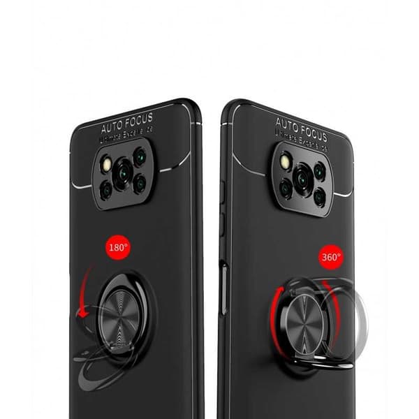 Xiaomi Poco X3 NFC praktisk stødsikkert cover med ringholder V3