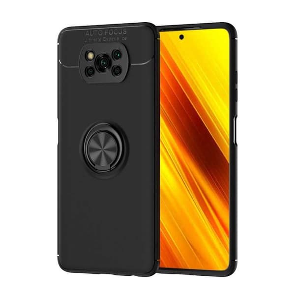 Xiaomi Poco X3 NFC praktisk stødsikkert cover med ringholder V3