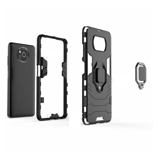 Xiaomi Poco X3 NFC Stöttåligt Skal med Ringhållare ThinArmor