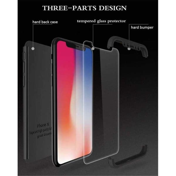 iPhone 12 Mini 360° 3in1 FullCover Cover inkl. Hærdet glas