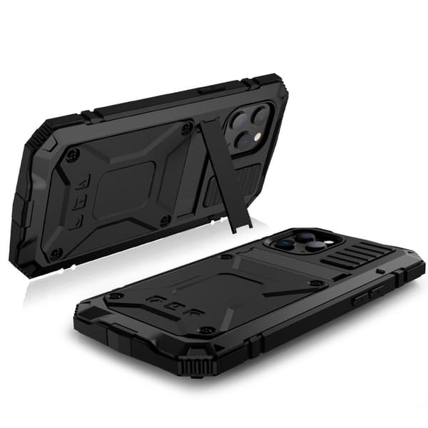 iPhone 12/iPhone 12 Pro Skal Metall Stöttåligt Svart