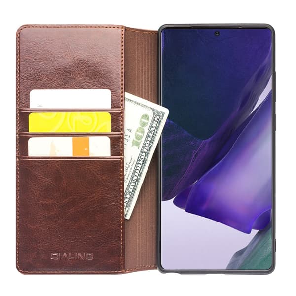 Samsung Galaxy Note 20 Ultra Etui Ægte Læder Brun