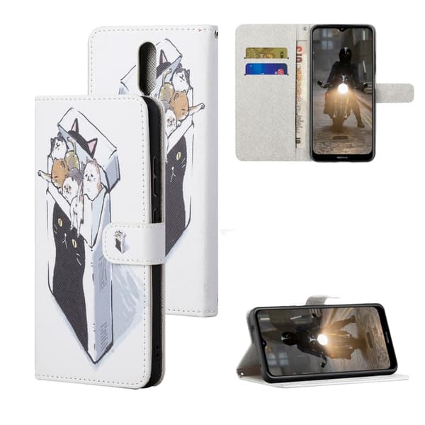 Nokia 2.4 Fodral Motiv Katter i låda