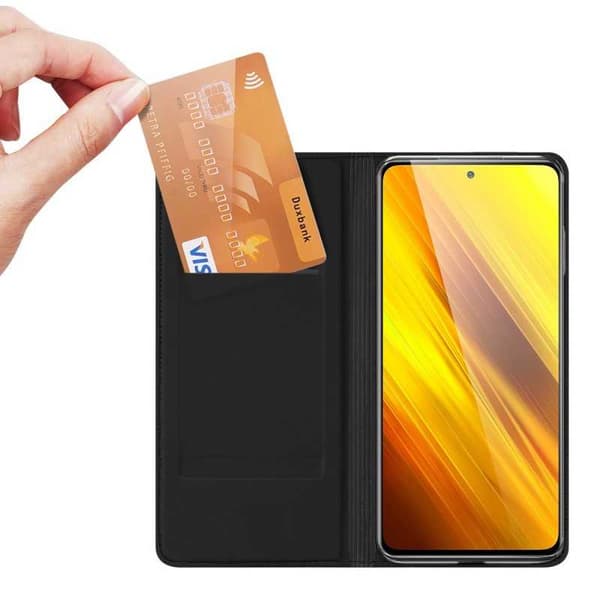 Xiaomi Poco X3 NFC Exclusive Flip Case Smooth®-kortslot Sort