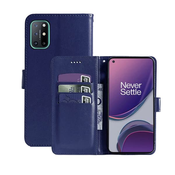 Lommebokdeksel 3-kort OnePlus 8T : Farge - Mørke blå