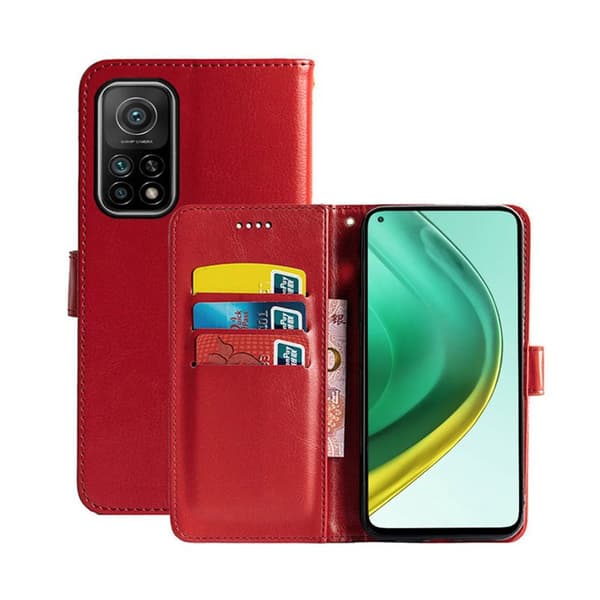 Mobilplånbok 3-kort Xiaomi Mi 10T Pro : Färg - Röd