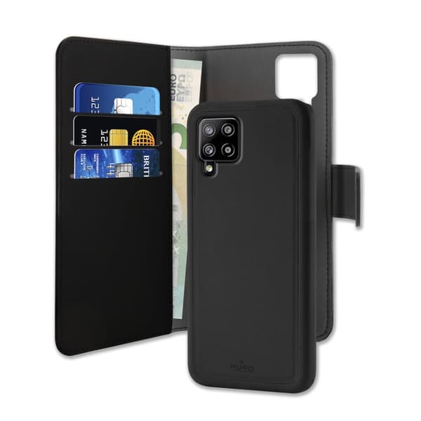 Puro Samsung Galaxy A42 5G Fodral Wallet Detachable 2 in 1 Svart