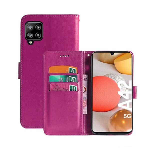 Wallet Cover 3-kort Samsung Galaxy A42 : farve - lyserød