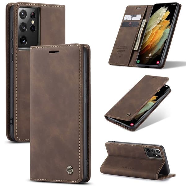 CaseMe Smart FlipCase Samsung Galaxy S21 Ultra : Färg - Coffee