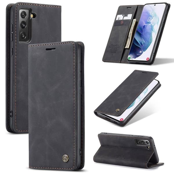 CaseMe Smart FlipCase Samsung Galaxy S21 Plus : väri - musta